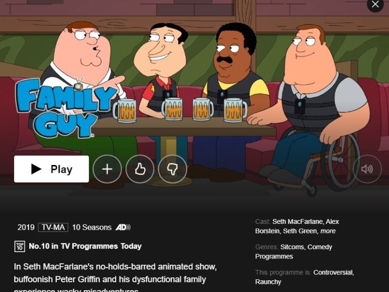  Family Guy on netflix