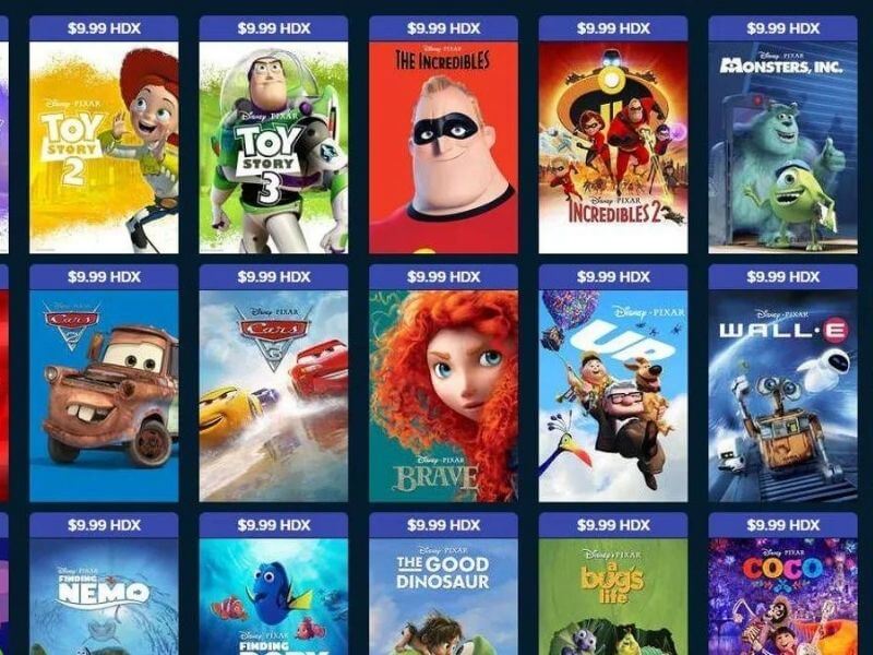 Pixar movies are there