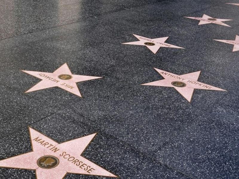 The Hollywood walk of fame
